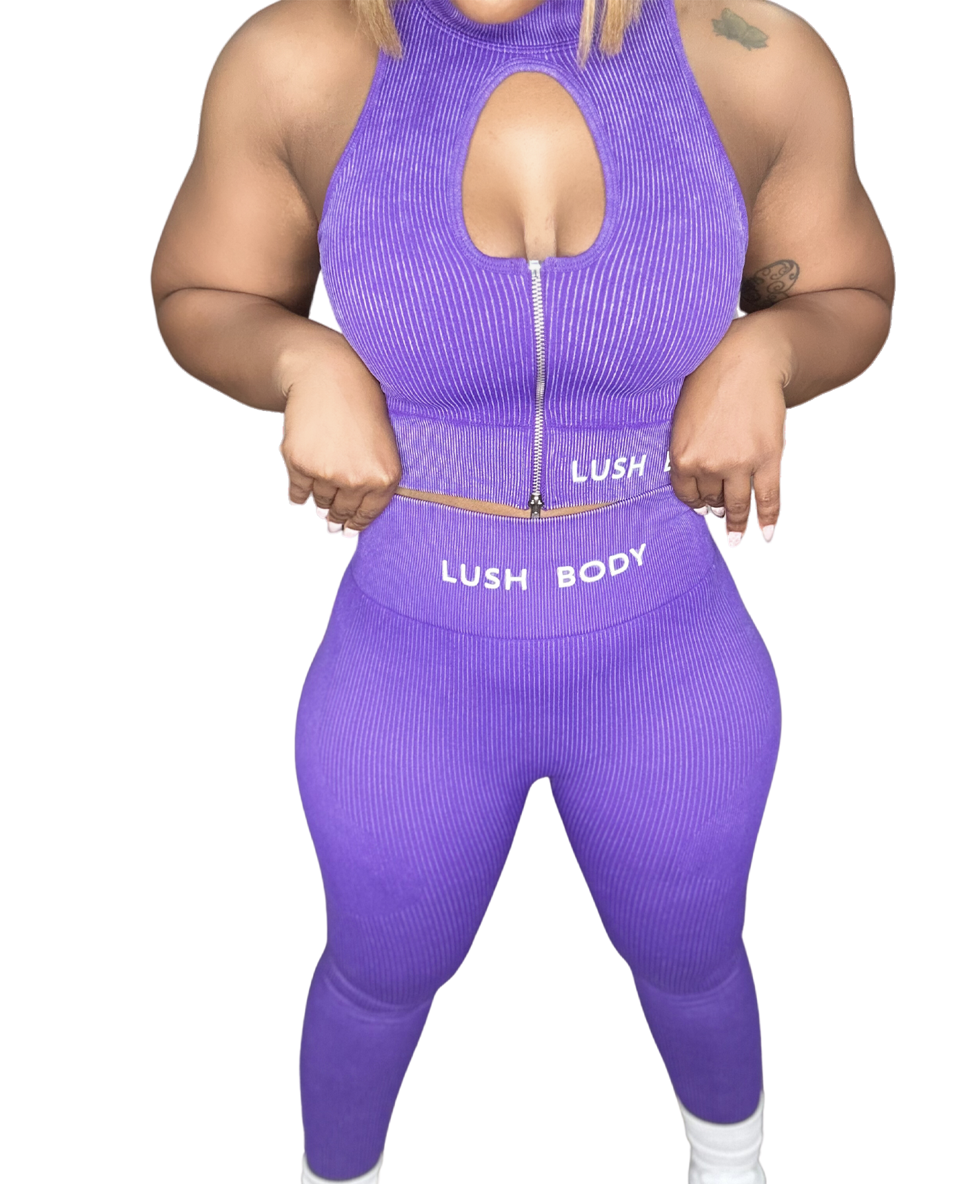 High Waist Ribbed Luxe Leggingsaaa - Lush Body Fitness